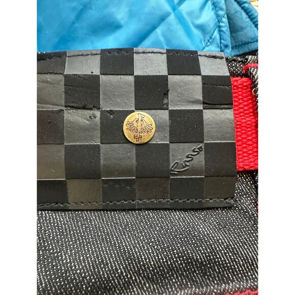 Russo Y2K Red Tribal Embroidered Dark Wash Jeans W40 L 34 - Picture 3 of 5